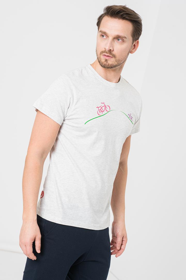 TRICOU CASUAL BICICLETE FAMILIE BARBATI LIGHT GREY-XL