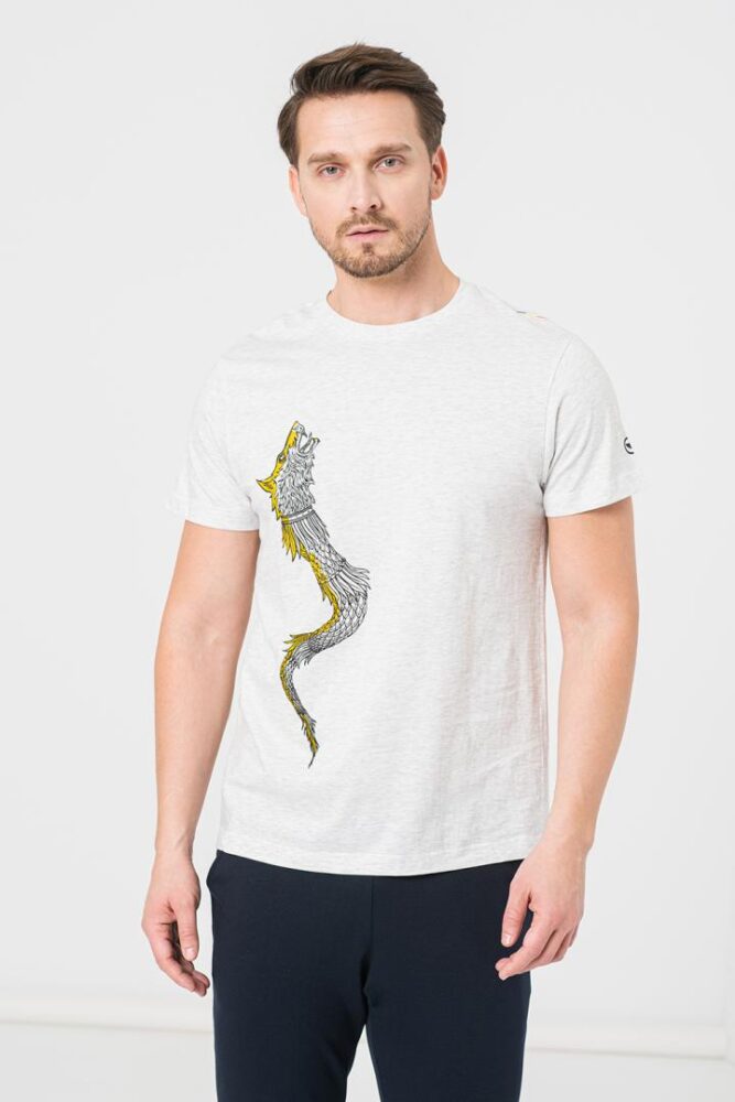 TRICOU CASUAL DRACON BARBATI LIGHT GRAY-M