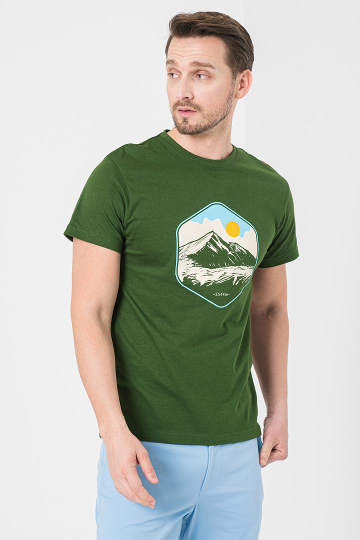 TRICOU CASUAL MOLDOVEANU BARBATI BOTTLE GREEN-XXL