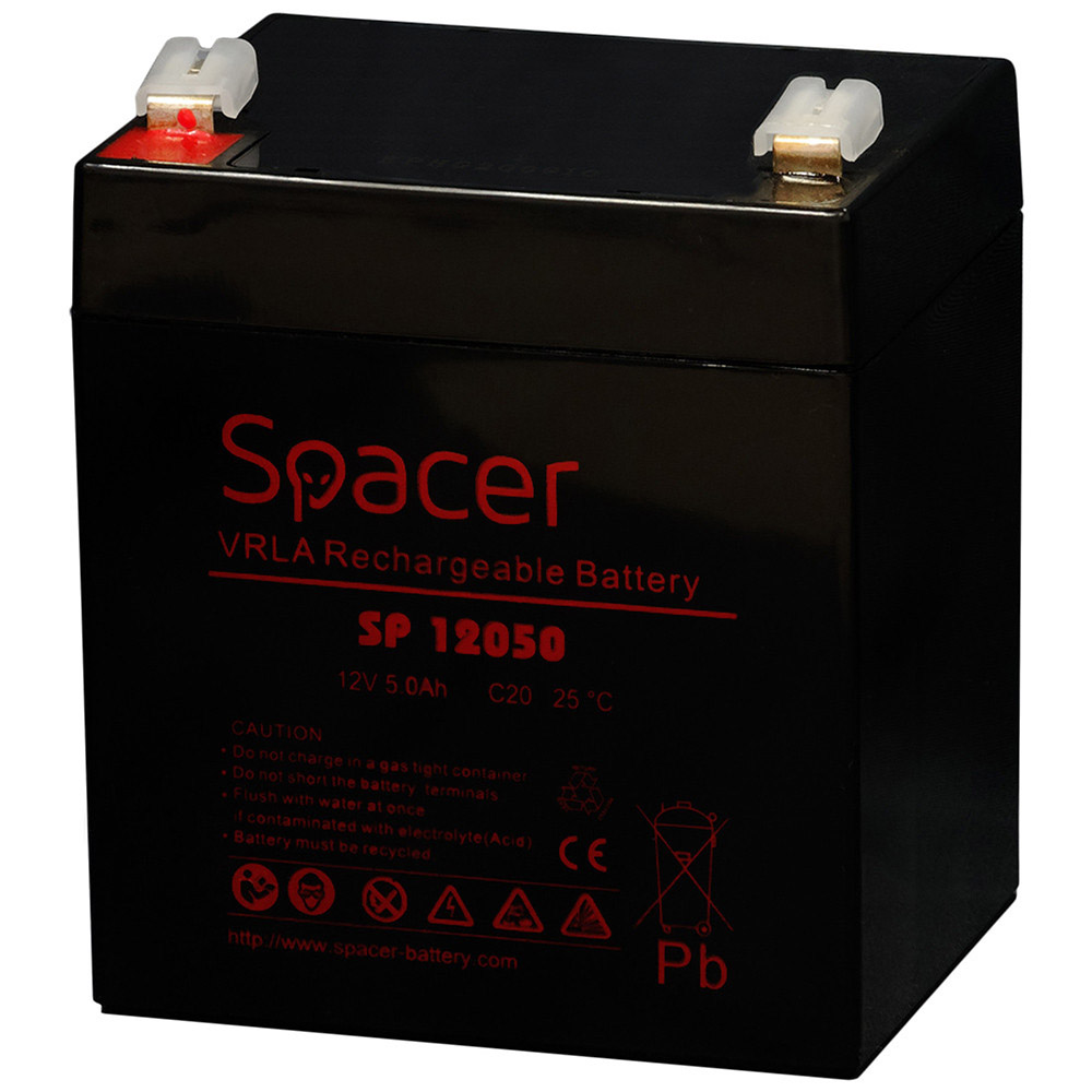 Acumulator UPS Spacer 12V / 5Ah, terminal F1 / T1, SP-BAT-12V5AH