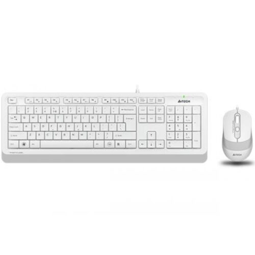 Kit tastatura si mouse A4Tech Fstyler, Alb, F1010-W