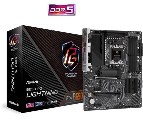 Placa de baza AsRock B650 PG Lightning AM5  Supports AMD Ryzen™ 7000 Series Processors 14+2+1 Phase Power Design
