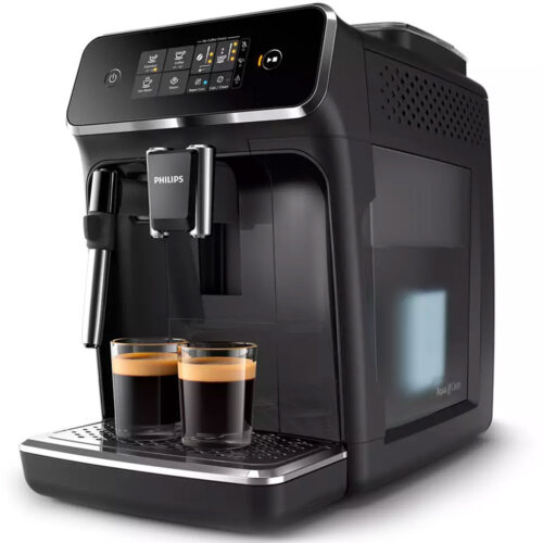 Espressor automat Philips EP2224/40, 2 Bauturi, Rasnita ceramica, Sistem de spumare, Ecran tactil, Negru