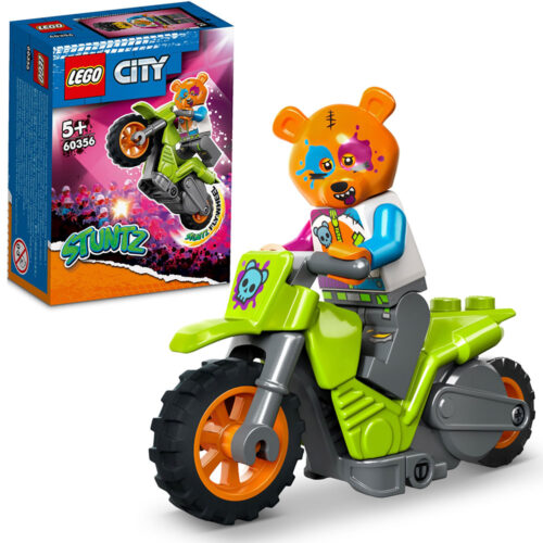 Lego City Motocicleta de cascadorie cu urs, LEGO60356