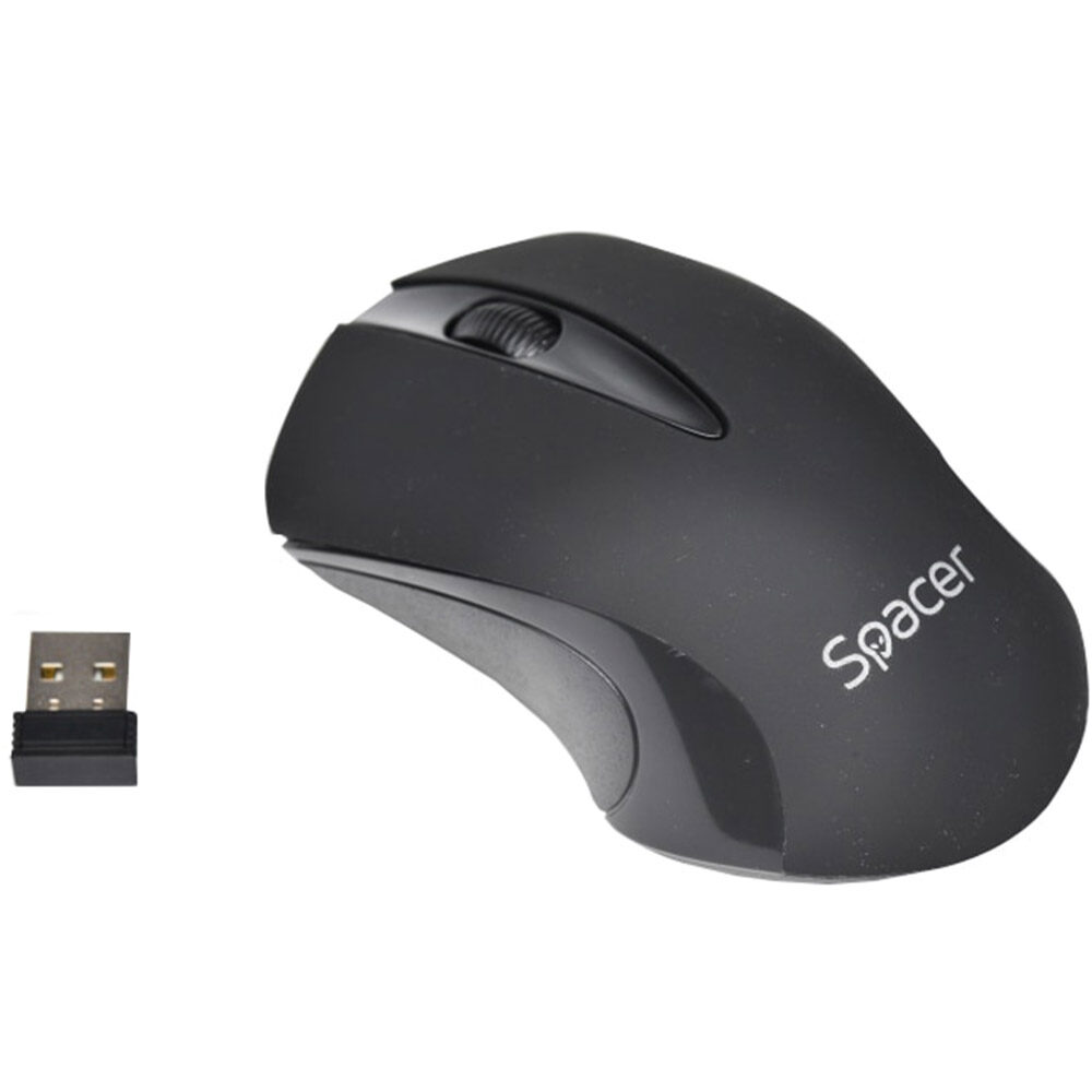 Mouse wireless Spacer SPMO-W12, Negru