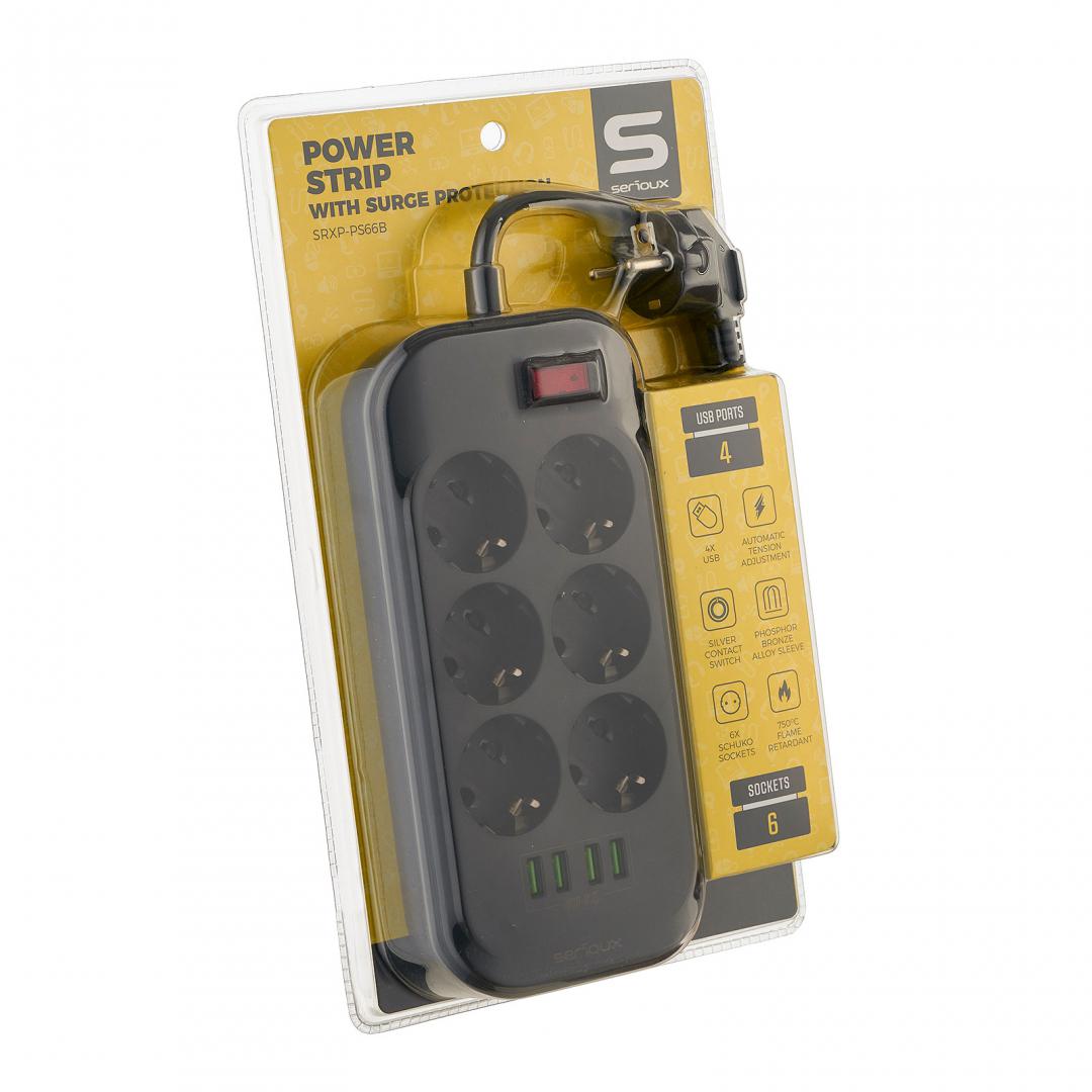 Prelungitor cu protectie Serioux