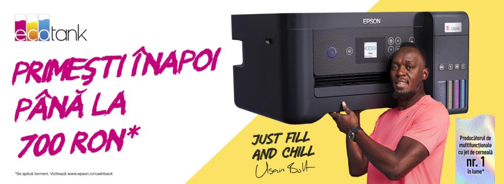 Pana la 500 Lei Cashback pentru imprimantele Epson EcoTank