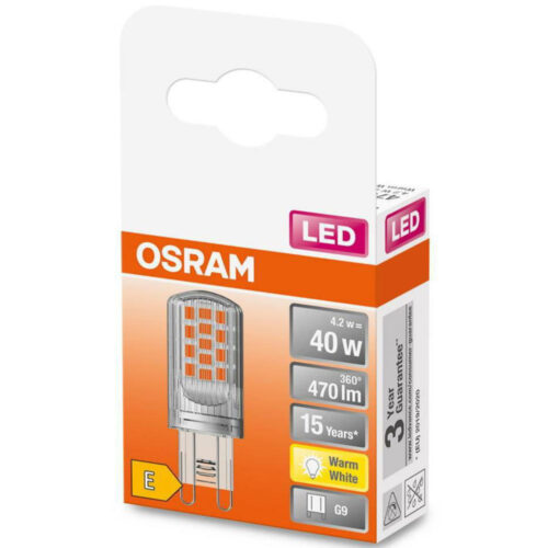 Bec LED Osram PIN, G9, 4.2W, 470 lm, lumina calda