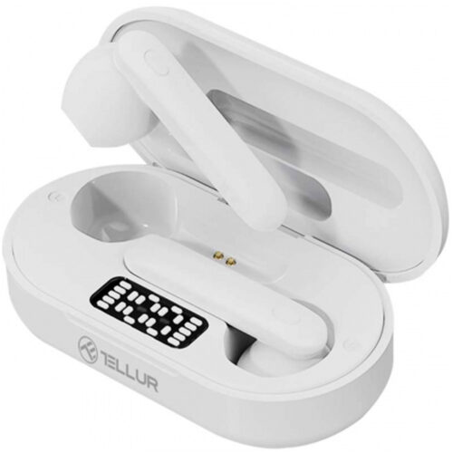 Casti In-Ear Bluetooth Tellur Flip, True Wireless, Alb, TLL511411