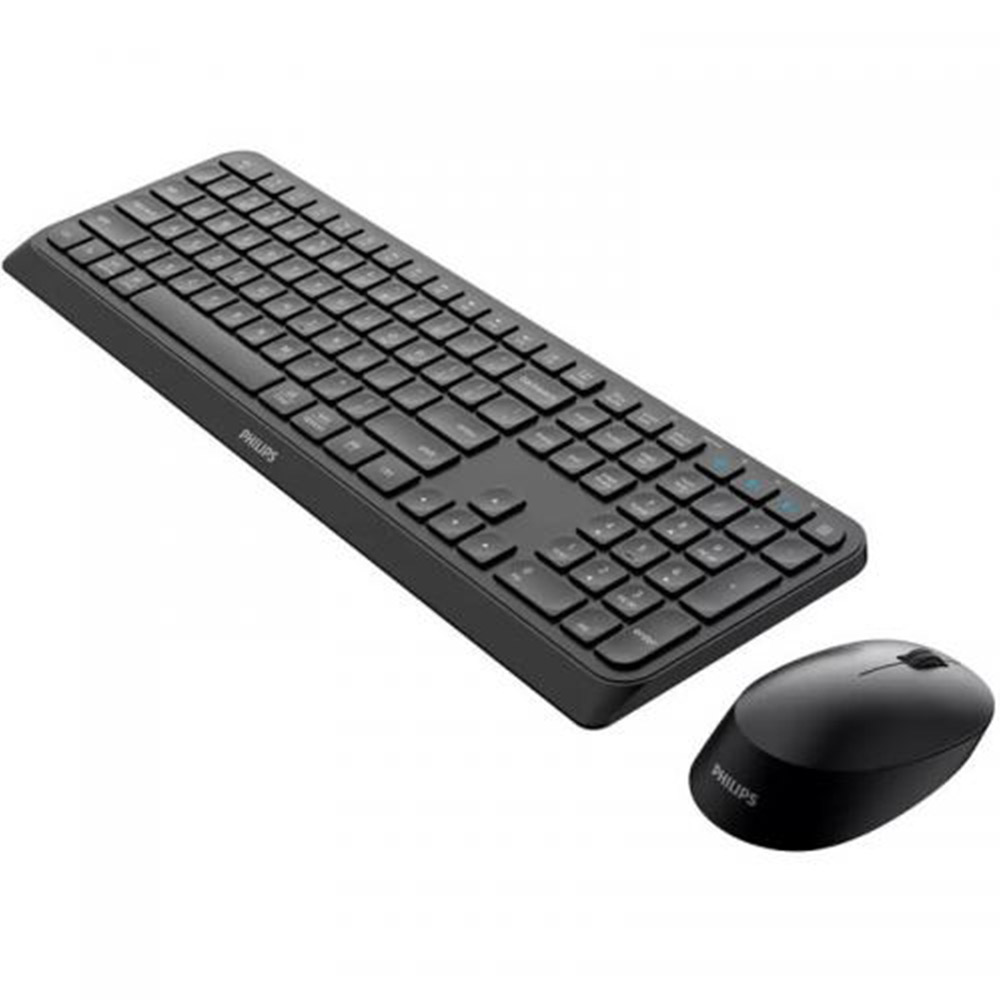 Kit tastatura si mouse Philips SPT6407, Wireless, Bluetooth, Negru