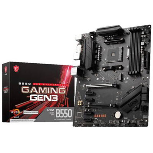 Placa de baza MSI B550 Gaming AM4, DDR4, AMD Ryzen 5000, PCIe 3.0, B550 GAMING GEN3