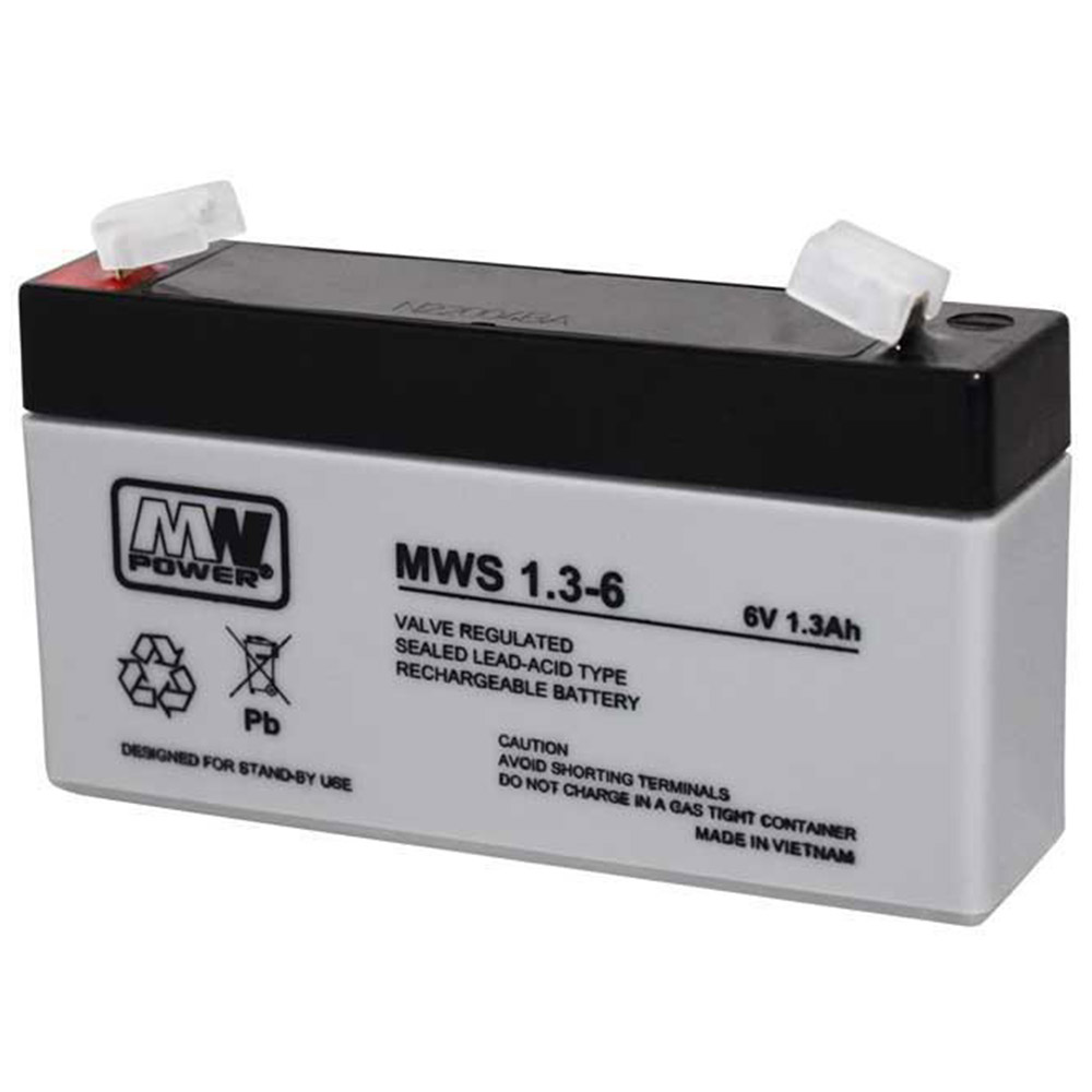 Acumulator AGM 1.3Ah 6V MW Power, MWS1.3-6