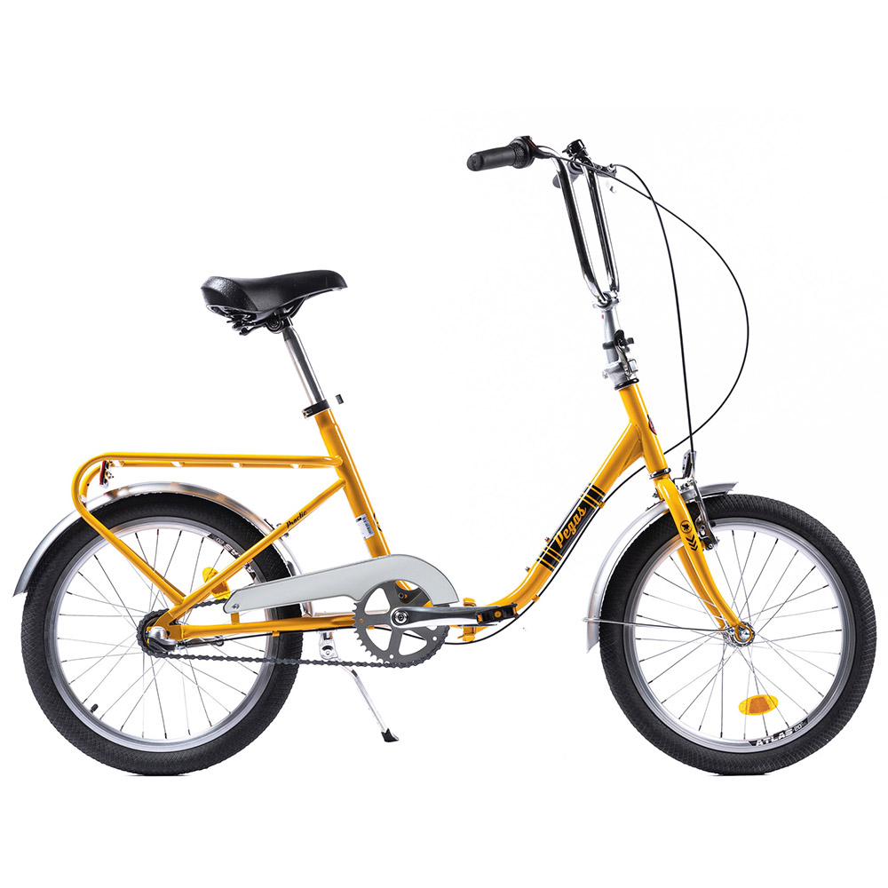 Bicicleta Pliabila Pegas Practic Retro 3S, Otel, Galben, PRACTICR3S201GLB