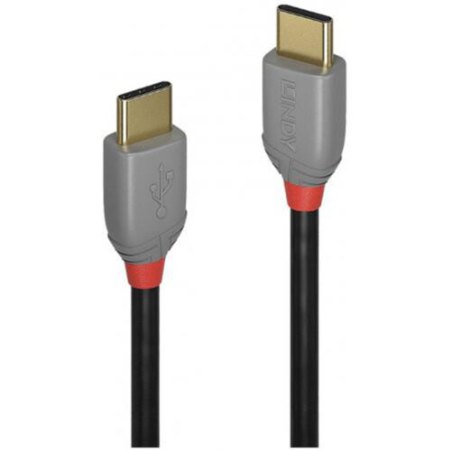 Cablu de date Lindy, USB-C - USB-C, 1m, Anthra Line, LY-36871