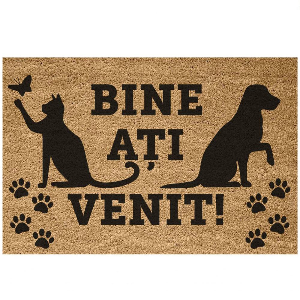 Covoras intrare Heinner, 60cm x 40cm, Paws, HR-MTC-FAMPW