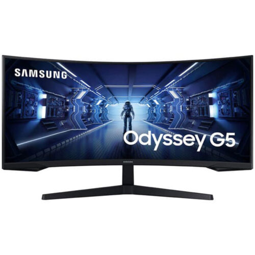 Monitor gaming curbat LED VA Samsung Odyssey G5, 34 inch, WQHD, 165Hz, AMD FreeSync Premium, HDR, LC34G55TWWPXEN