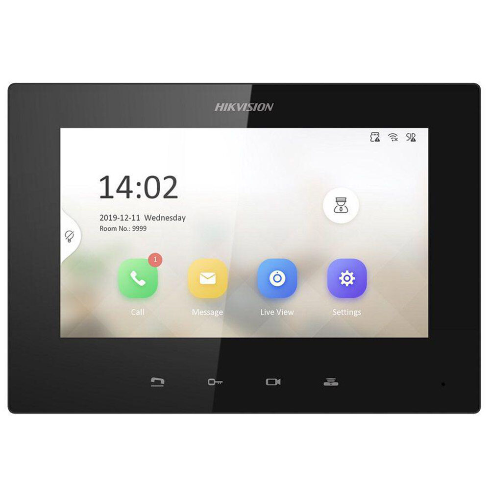 Videointerfon Hikvision DS-KH6320-LE1(B), Interior, 7 inch, 32MB ROM, 128MB RAM, LCD, WiFi