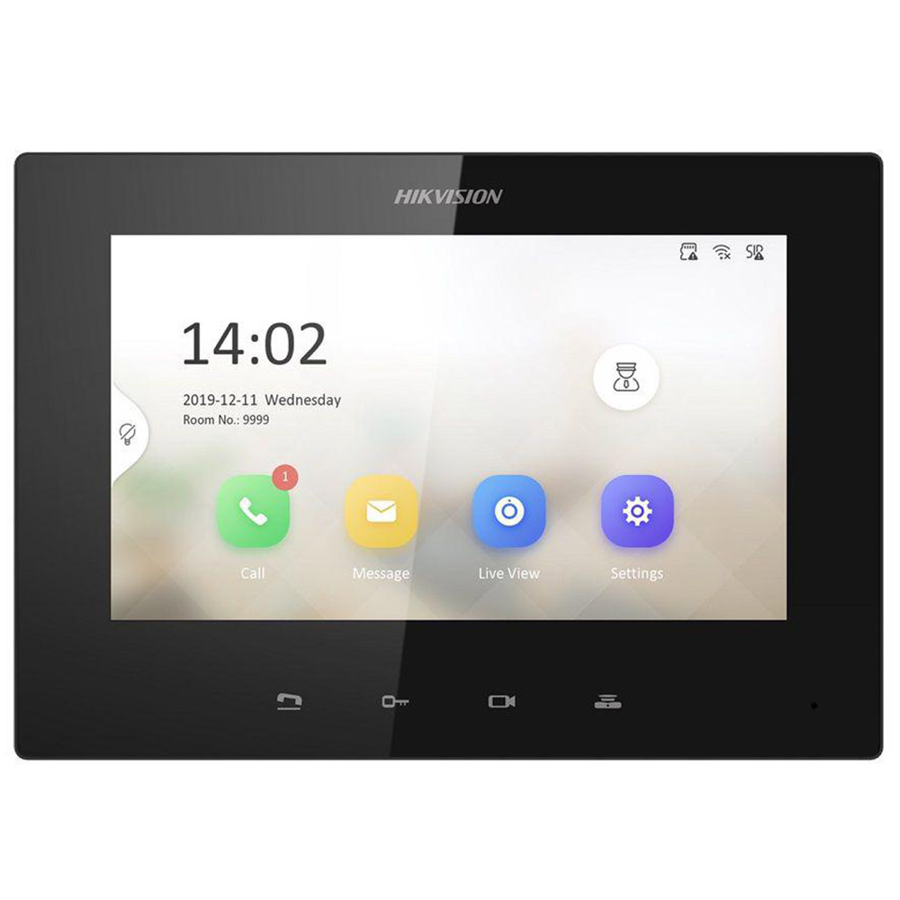 Videointerfon Hikvision DS-KH6320-LE1(B), Interior, 7 inch, 32MB ROM, 128MB RAM, LCD, WiFi