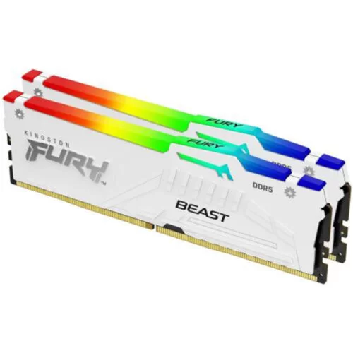 Kit Memorie Kingston Fury Beast RGB, 64GB, DIMM, DDR5, 6000MHz, CL36, Dual Channel, KF560C36BWEAK2-64