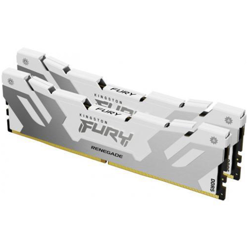 Kit Memorie Kingston Fury Renegade White, 32GB, DIMM, DDR5, 7200MHz, CL38, Dual Channel, KF572C38RWK2-32