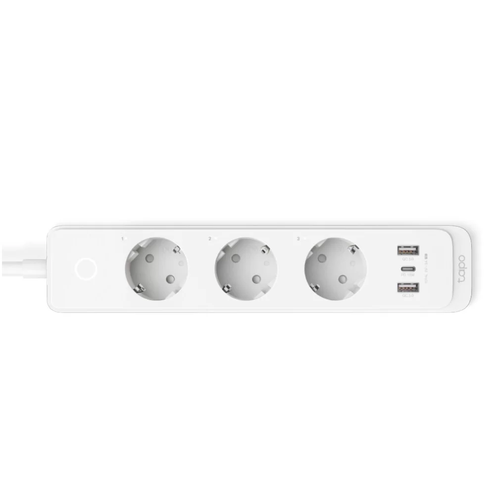 Prelungitor inteligent TP-Link Tapo P300, 3 x Shucko, 2 x USB-A, 1 x USB-C, Cablu 1.5 m