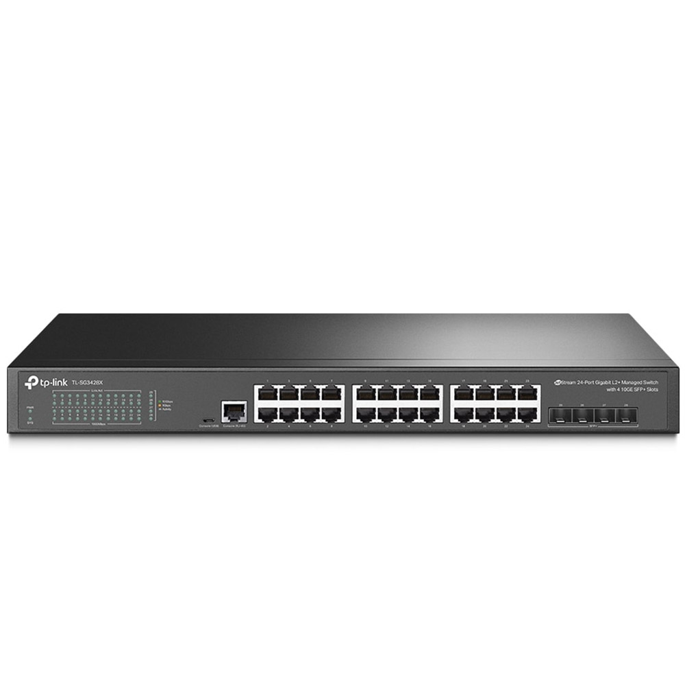 Switch TP-Link TL-SG3428X-UPS, Jetstream, L2+, 24 × 10/100/1000 Mbps
