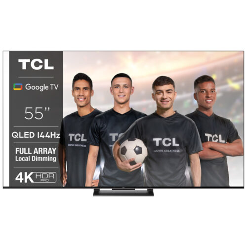 Televizor TCL QLED 55C745, 55 inch, Smart Google TV, 4K, Ultra HD, 100hz, Wi-Fi, Bluetooth, USB, HDMI