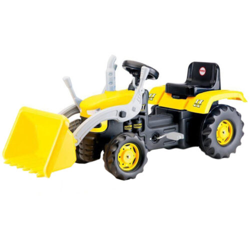 Tractor cu pedale pentru copii Dolu, galben