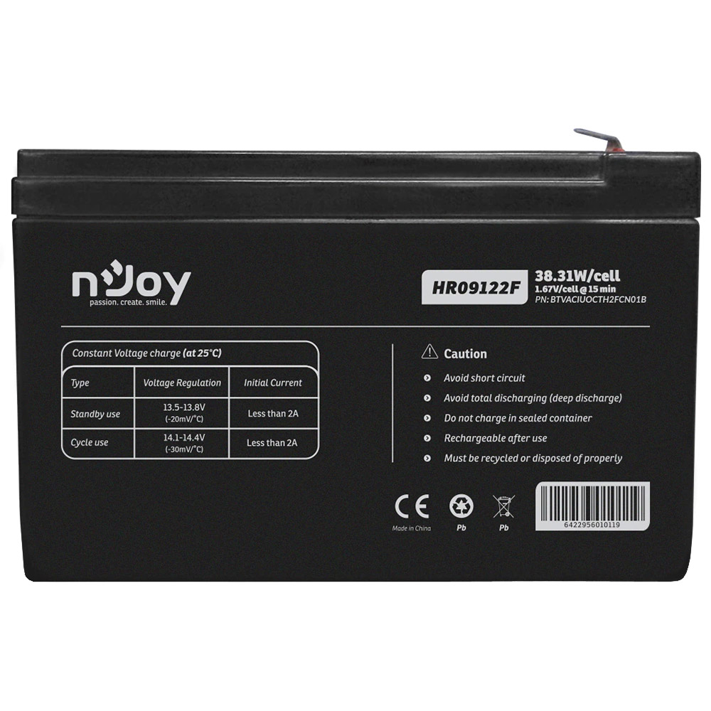 Acumulator nJoy HR09122F, 12V, 34W/celula