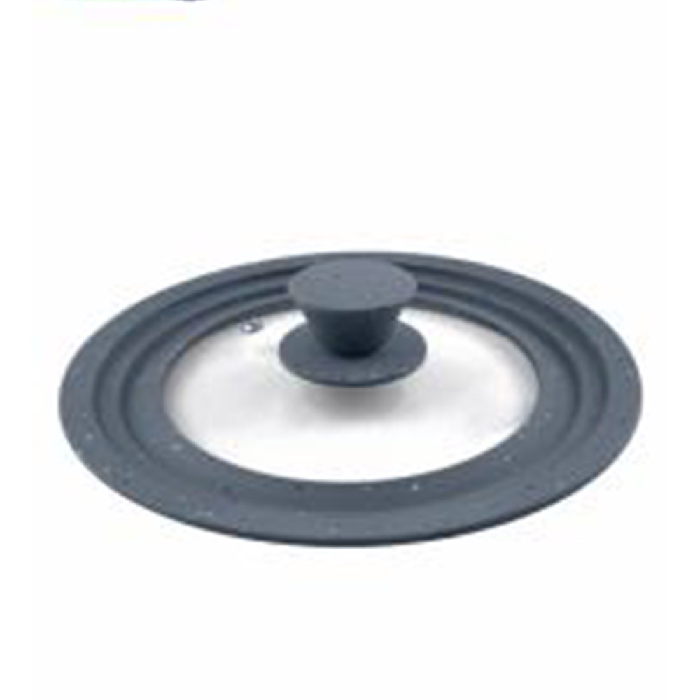Capac sticla cu margine din silicon ajustabila pe 3 dimensiuni, 22 / 24 / 26 cm, Cooking by Heinner, HR-AER-22D26
