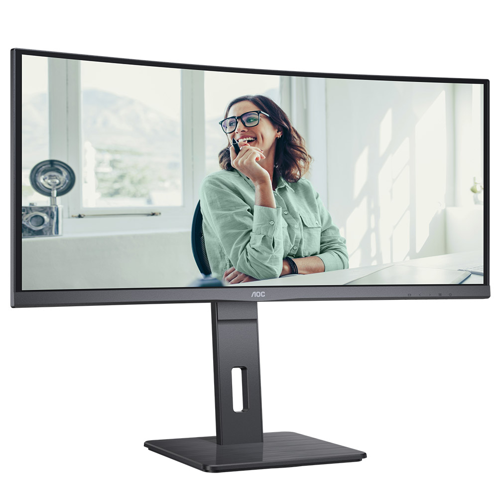 Monitor AOC CU34P3CV, 34 inch, UWQHD, LED VA, 100Hz, 4ms, VESA 100x100, Negru