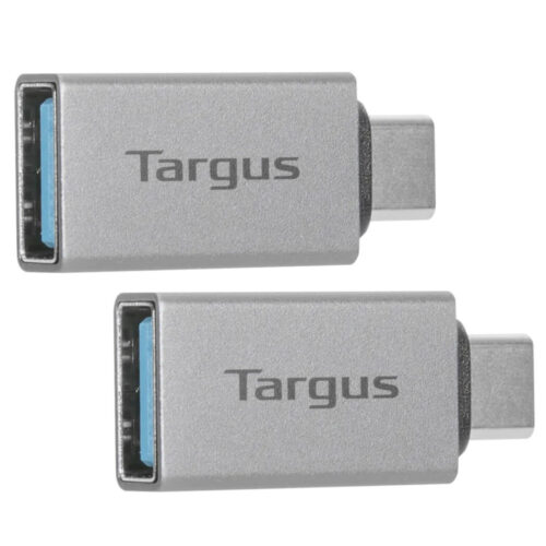 Set 2 adaptoare Targus, USB-C la USB-A, gri, ACA979GL
