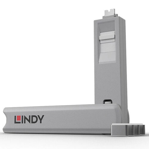 Set 4 Blocker Key Lindy, USB Type C, alb, LY-40427