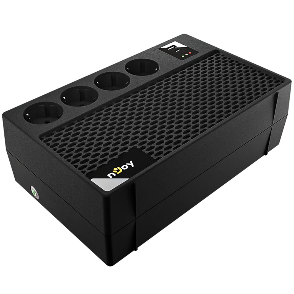 UPS nJoy Renton 650 Plus, 650VA/360W, 4 Prize Schuko, 230V, fara display LCD, USB-C 33W, USB-A 18W, UPCSBLS665TRPCG01B