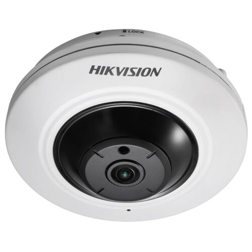 Camera supraveghere Hikvision IP Fisheye DS-2CD2935FWD-I, 3MP, Obiectiv fix 1.16mm, IR 8m, Alb