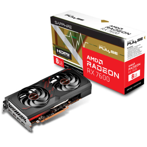 Placa video Sapphire Pulse AMD Radeon RX 7600 OC 8GB GDRR6, 192 bit, PCIe 4.0