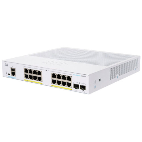 Switch Cisco CBS350-16FP-2G, 16 Porturi, SFP, 800MHz ARM, 512MB DRAM, 220V, Alb