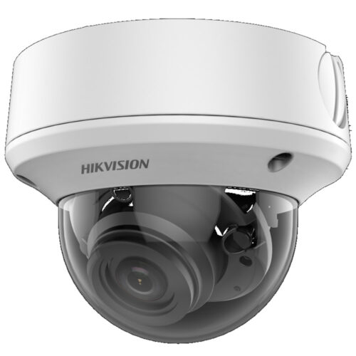 Camera supraveghere Hikvision DS-2CE5AU1T-VPIT3ZF, Obiectiv varifocal 2.7- 13.5mm, 8MP, IR 60m, IP67, Format dome, Alb