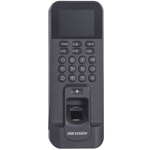 Cititor biometric de interior Hikvision DS-K1T804AMF, 2.4 inch, Mifare, 3.000 amprente, 3.000 carduri, 100.000 evenimente, 13.56 MHz, WiFi, IP, Negru