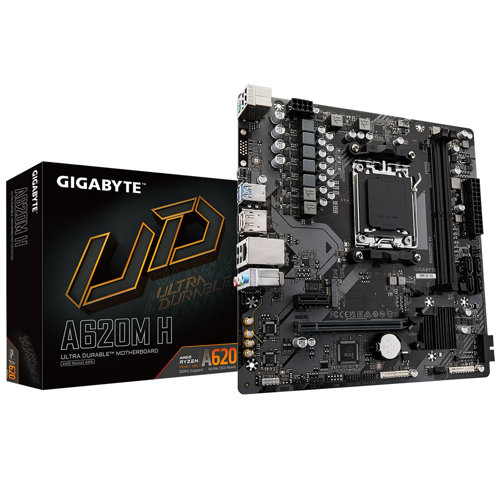 Placa de baza Gigabyte A620M H, AM5, DDR5, SATA 6Gbps, micro ATX