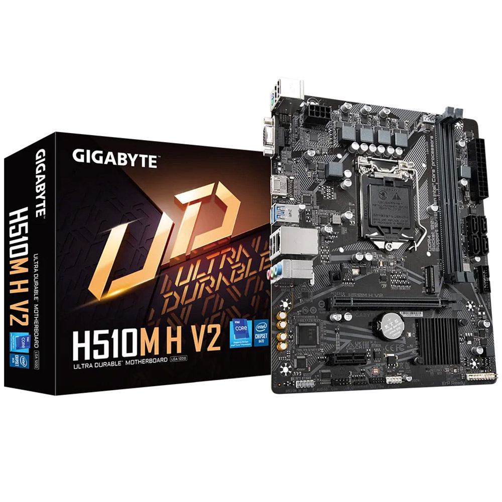 Placa de baza Gigabyte H510M H V2, Socket 1200, DDR4, SATA 6 Gbps, micro ATX