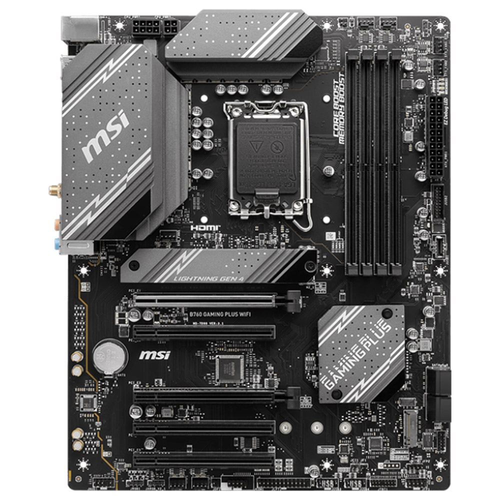 Placa de baza MSI B760 Gaming Plus Wifi, DDR5, Socket 1700, PCIe 4.0, ATX