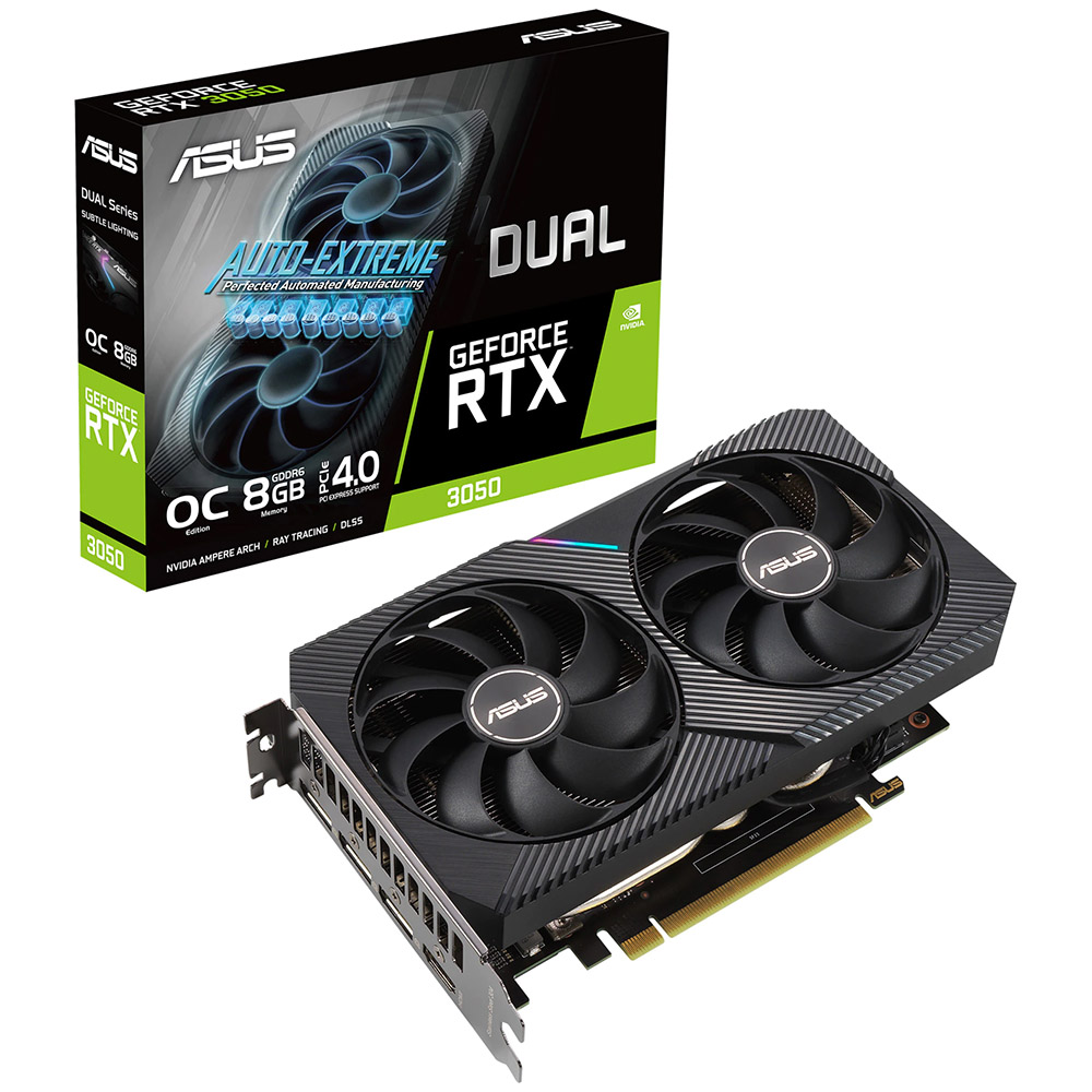 Placa video Asus Dual GeForce RTX 3050 OC 8GB V2, GDDR6, 128 bit, 1852MHz, HDMI, PCIe 4.0