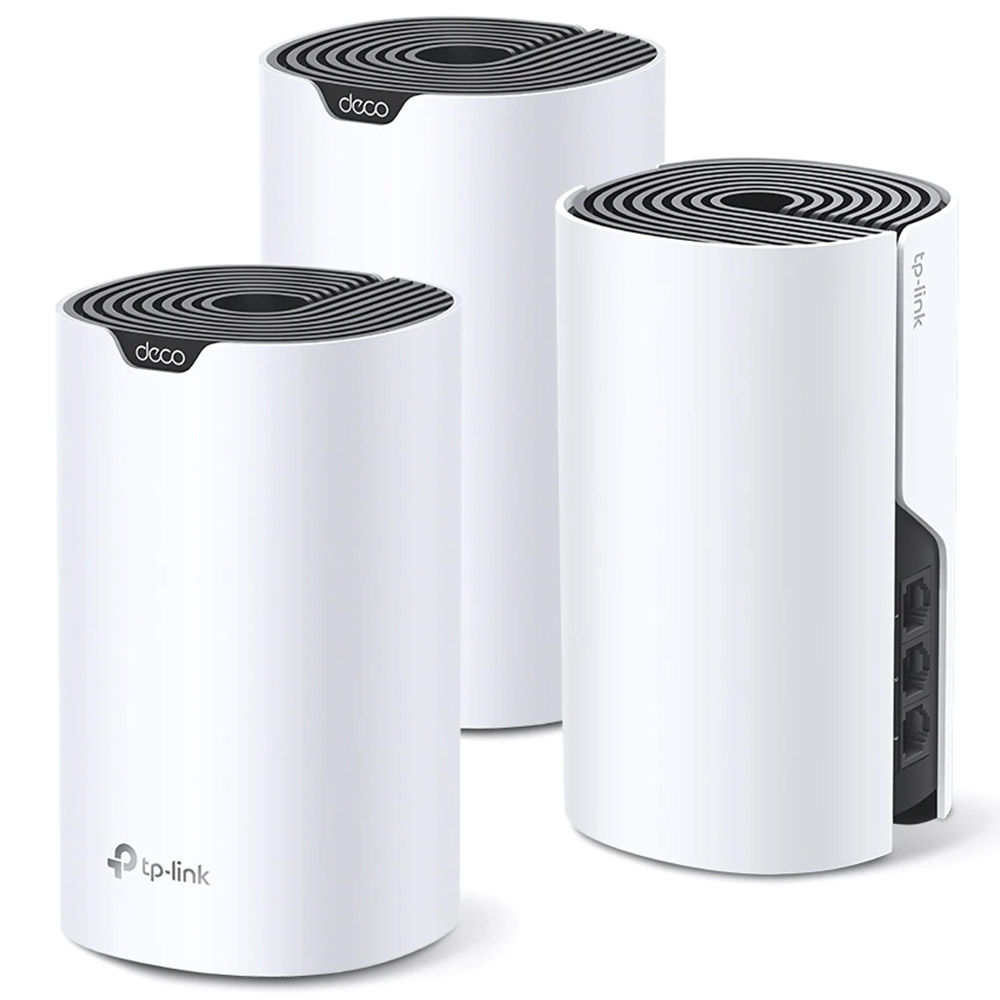 Sistem Mesh WiFi TP-Link Deco S7(3-pack), AC1900, Dual-Band, 3x3 MU-MIMO, cu acoperire completa pentru casa, Alb