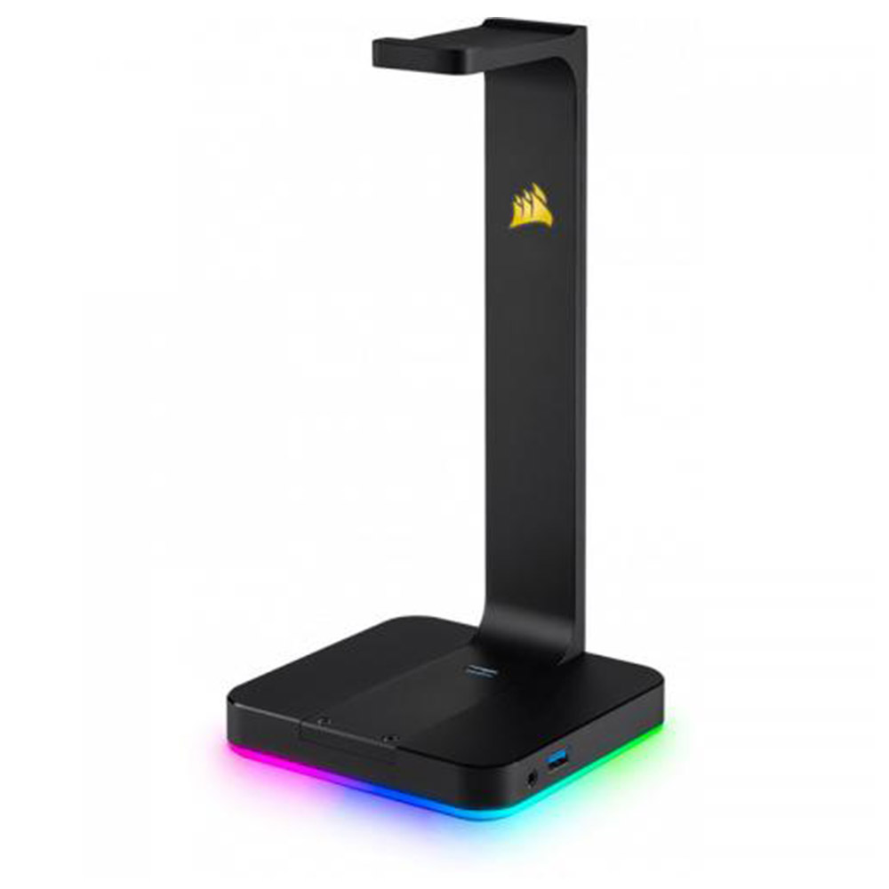 Stand Casti Corsair Premium ST100 RGB, 7.1 Surround Sound, Negru, CA-9011167-EU