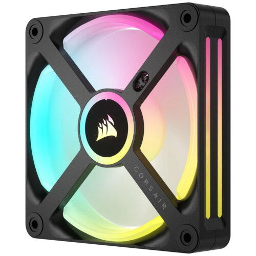 Ventilator PC Corsair iCUE LINK QX120, RGB, Magnetic Dome, 120mm, Negru