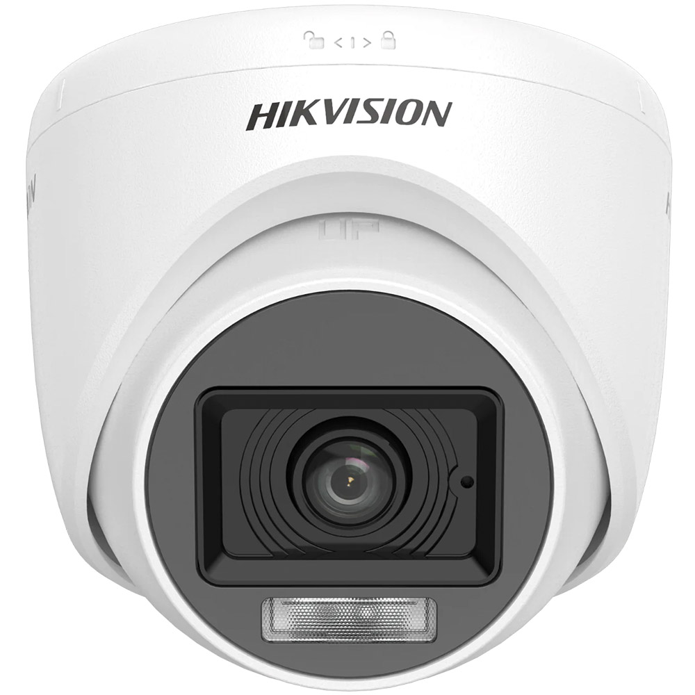 Camera de supraveghere Hikvision DS-2CE76K0T-LPFS(2.8MM), 5MP, Lentila 2.8mm, IR 20m, Obiectiv fix, Format Turret, Alb
