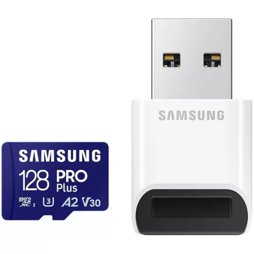 Card de memorie Samsung microSD PRO Plus cu cititor de carduri, 128GB, MB-MD128SB/WW