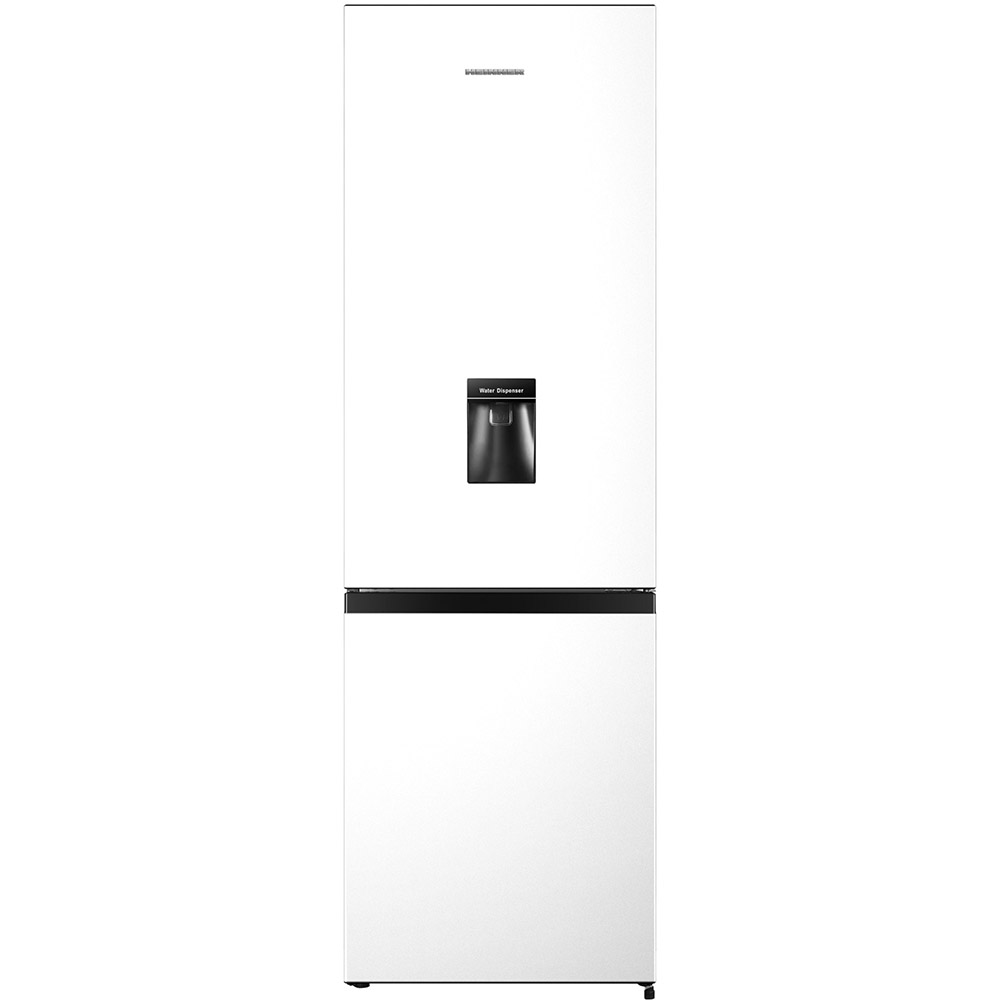 Combina frigorifica Heinner HC-HS268WDE++, 268 l, Clasa E, Dozator apa, Iluminare LED, H 180 cm, Alb
