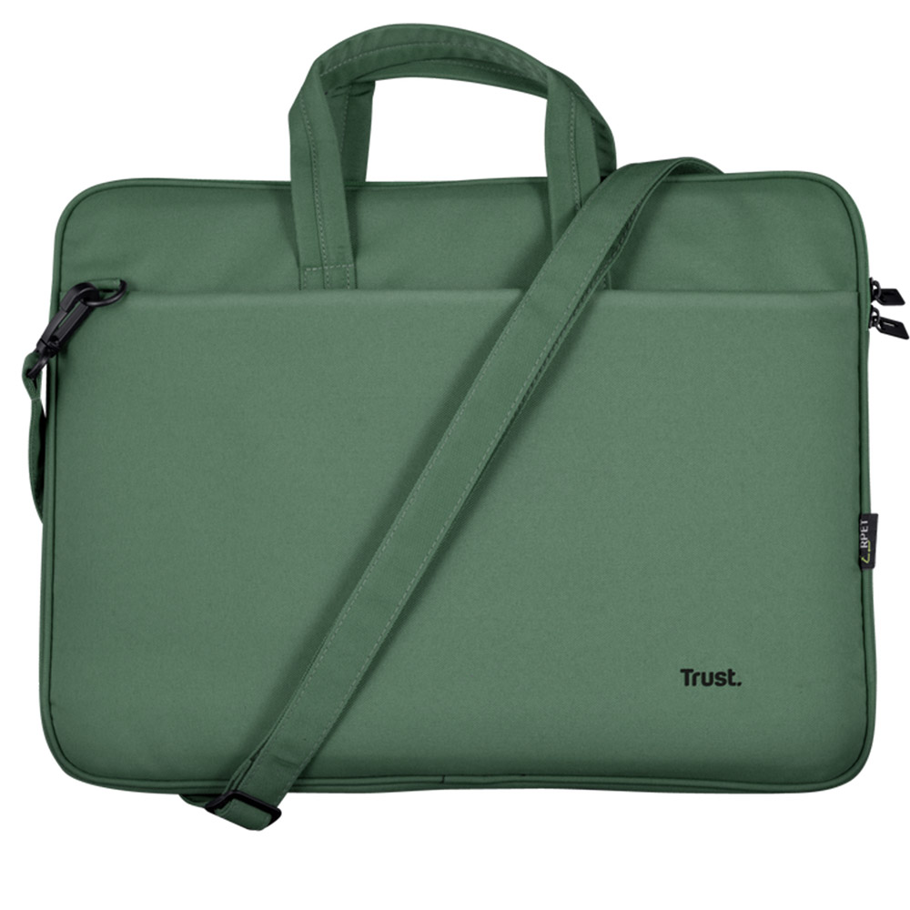 Geanta laptopuri Trust Bologna Eco, pentru laptopuri de max 16 inch, 430 gr, Verde, TR-24450